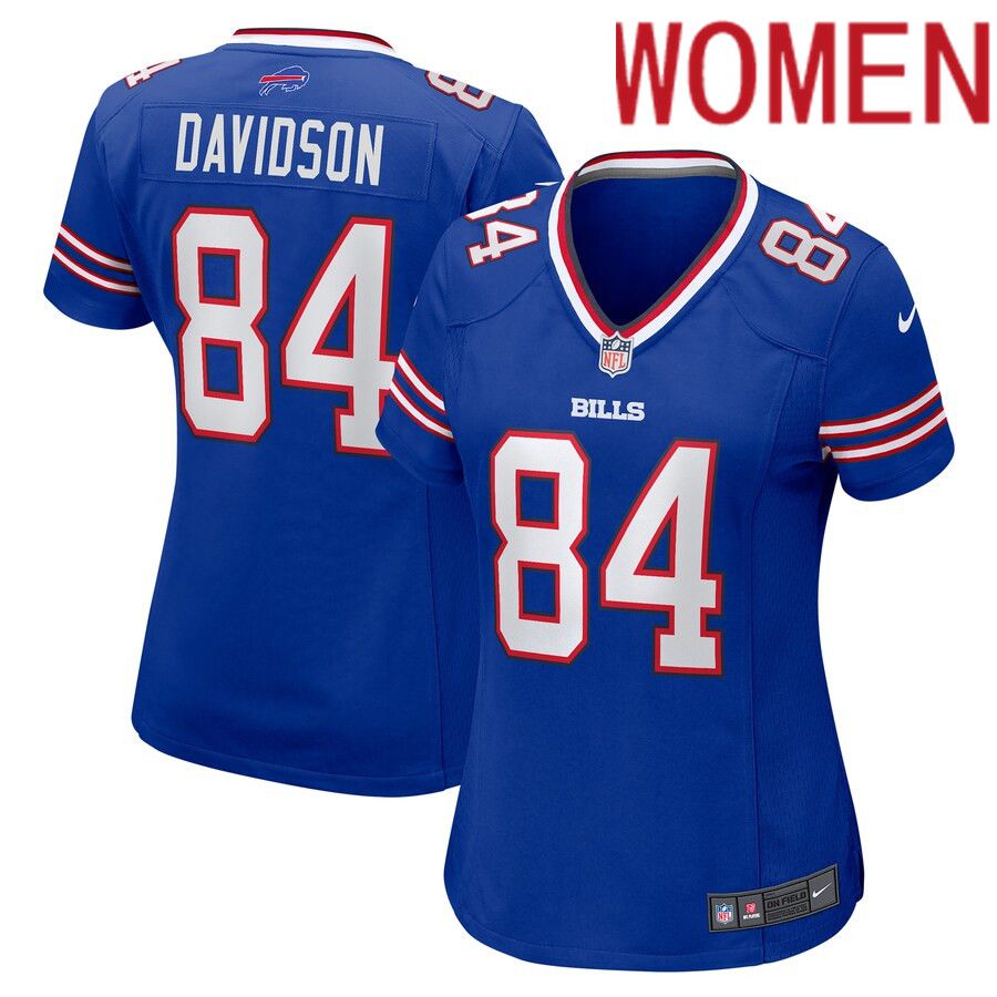 Women Buffalo Bills #84 Zach Davidson Nike Royal Game Player NFL Jersey->women nfl jersey->Women Jersey